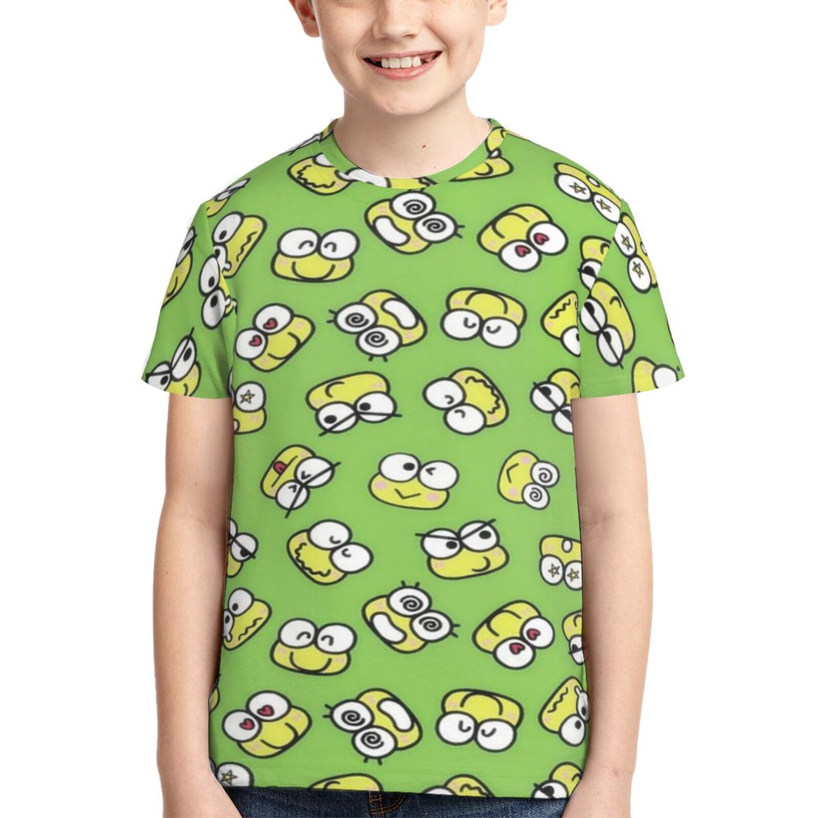 Kids Keroppi Shirts 3D Printing Cartoon T Shirt Casual Top Summer Short Sleeve Novelty Tee For Boys Girls